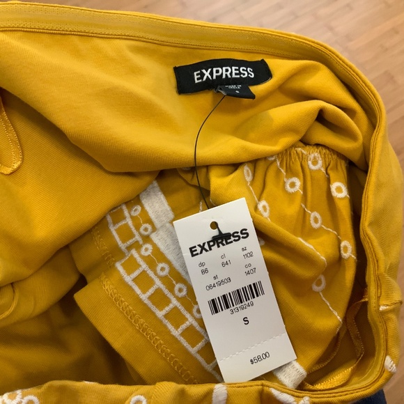 Express Embroidered Peplum Tube Top - Picture 3 of 4